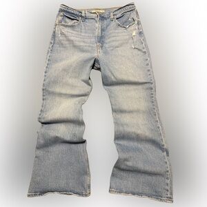 Levi's Light Blue Flare Jeans ‘Vintage’ Distressed 70s W30 Boho Hippy Skater